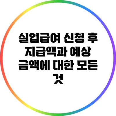 실업급여 신청 후 지급액과 예상 금액에 대한 모든 것