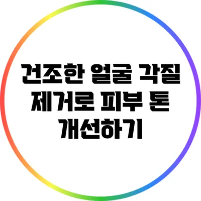 건조한 얼굴 각질 제거로 피부 톤 개선하기