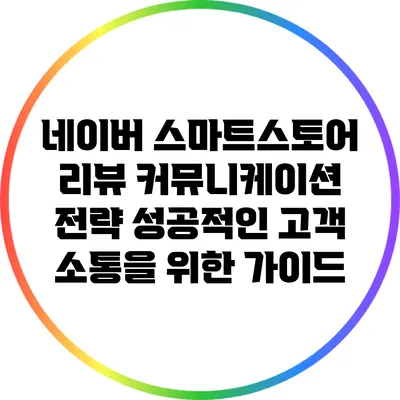 네이버 스마트스토어 리뷰 커뮤니케이션 전략: 성공적인 고객 소통을 위한 가이드
