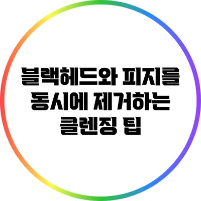블랙헤드와 피지를 동시에 제거하는 클렌징 팁
