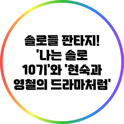솔로들 판타지! '나는 솔로 10기'와 '현숙과 영철의 드라마처럼'