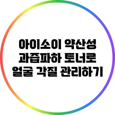 아이소이 약산성 과즙파하 토너로 얼굴 각질 관리하기