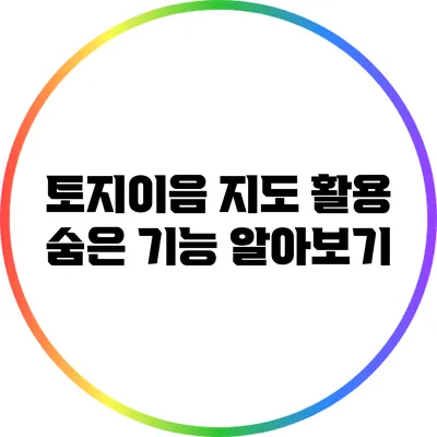 토지이음 지도 활용: 숨은 기능 알아보기