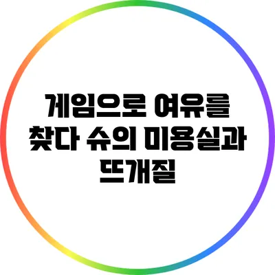 게임으로 여유를 찾다 슈의 미용실과 뜨개질