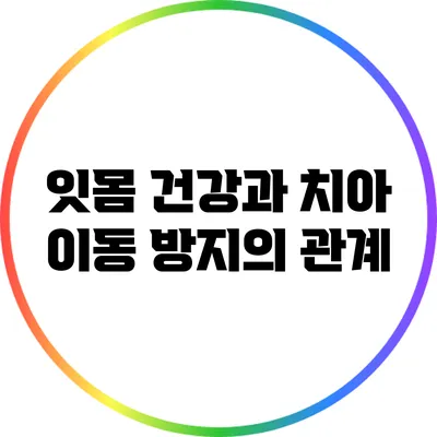 잇몸 건강과 치아 이동 방지의 관계