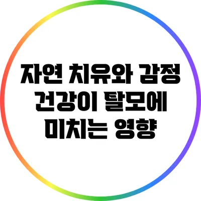 자연 치유와 감정 건강이 탈모에 미치는 영향