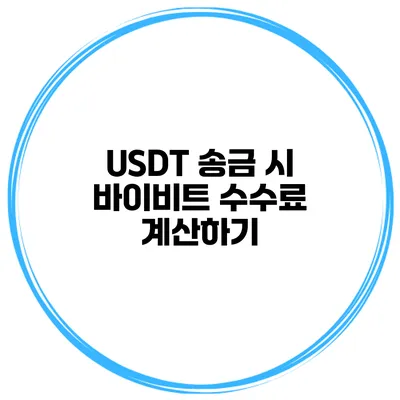 USDT 송금 시 바이비트 수수료 계산하기