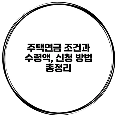 주택연금 조건과 수령액, 신청 방법 총정리